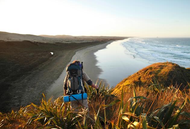 Te Araroa trail is a 3,000 km trail that spans the length of Aotearoa New Zealand. It’s designed for experienced hikers seeking a challenging journey through varied and often remote terrain.