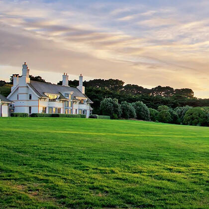 Exterior of Wharekauhau Lodge