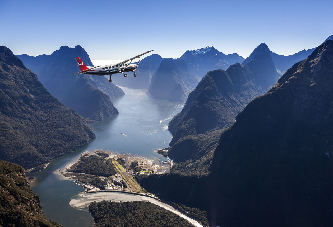 Sightseeing from a small plane or helicopter on a scenic flight will give you the ultimate view of New Zealand’s spectacular geography.