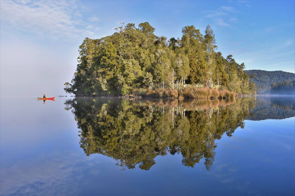 Lake Mapourika - a scenic gem on the wild west coast.