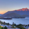 Views from Fernhill of an impressive trio - Queenstown, Lake Wakatipu and the Remarkables.
