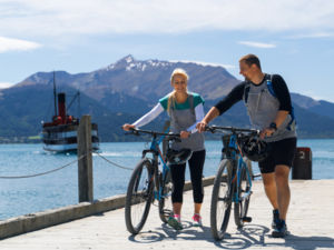 Onboard TSS Earnslaw, embark a 45 mins journey across Lake Wakatipu to reach Walter Peak station, the start point of Around the Mountains cycle trail.