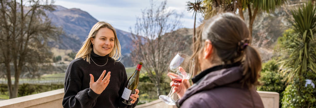 Wine tasting at Chard Farm, Queenstown