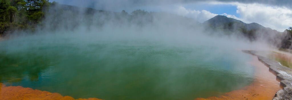 Das geothermische Phänomen Wai-o-tapu wirkt surreal, beinahe wie aus einer anderen Welt.