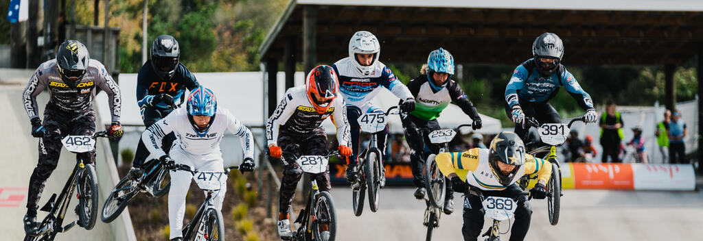 Athletes competing at the BMX World Cup 