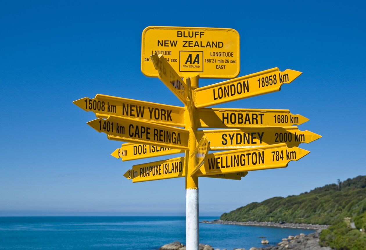 There are some wonderful photo opportunities in Bluff, where you'll find Stirling Point and Bluff Hill.