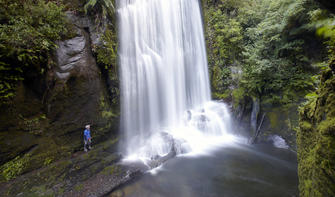 Waterfall in Lake Waikaremoana
