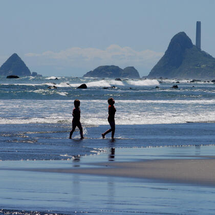 오아쿠라 해변의 간조