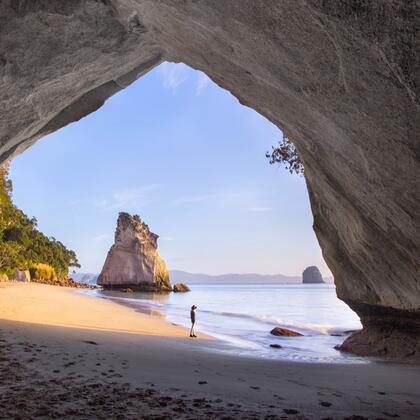 Sunrise at Cathedral Cove