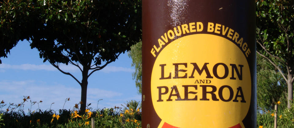 The famous Paeroa L&P bottle