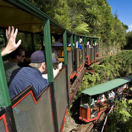 Driving Creek Railway is a popular attraction just 3km from Coromandel township