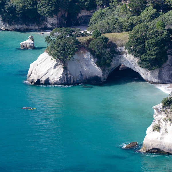 Cathedral Cove's stunning coastline.