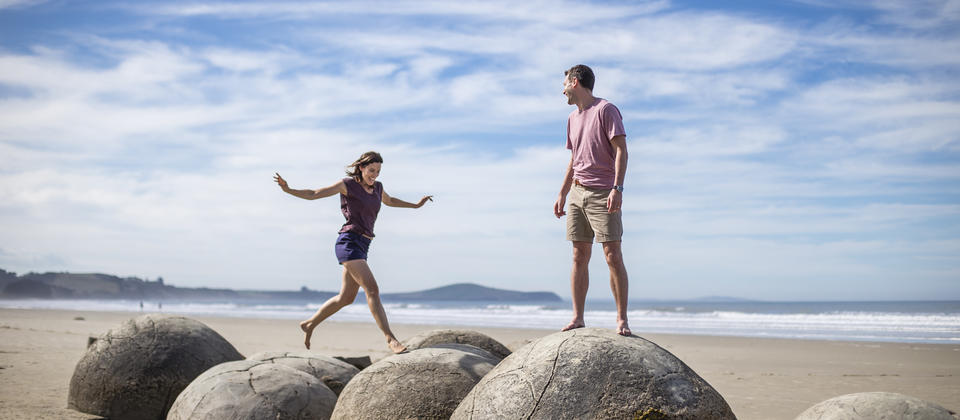 You simply can&#039;t drive along the North Otago coast without stopping to play on the Moeraki Boulders - they&#039;re amazing!