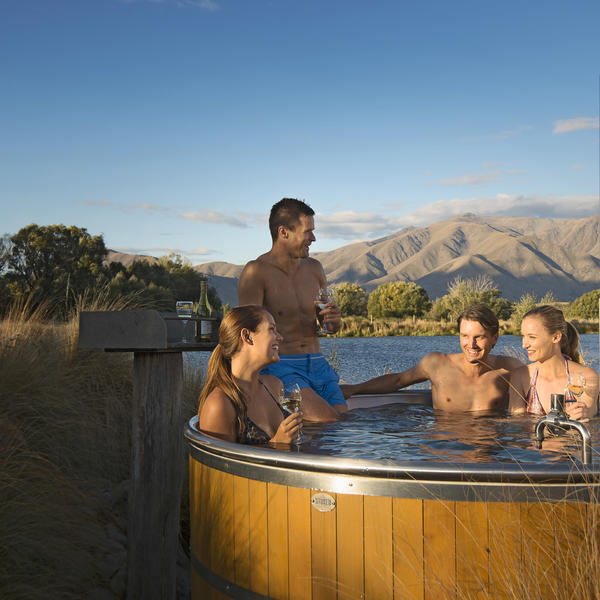 Rejuvenate your saddle weary muscles with a soak in Omarama Hot Pools on the Alps 2 Ocean Cycle Trail.