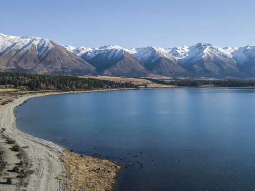 Lake Ōhau in winter
