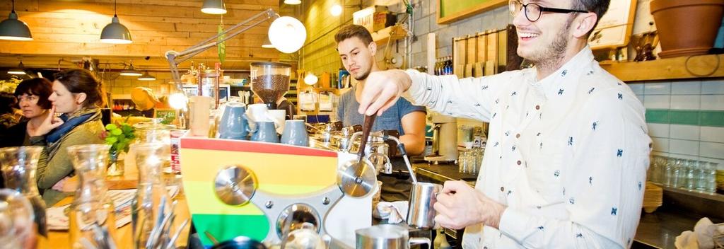 Enjoy a cup or two of Wellington’s famous brew in one of the many cafes, like The Flight Coffee Hangar (pictured) around the city.