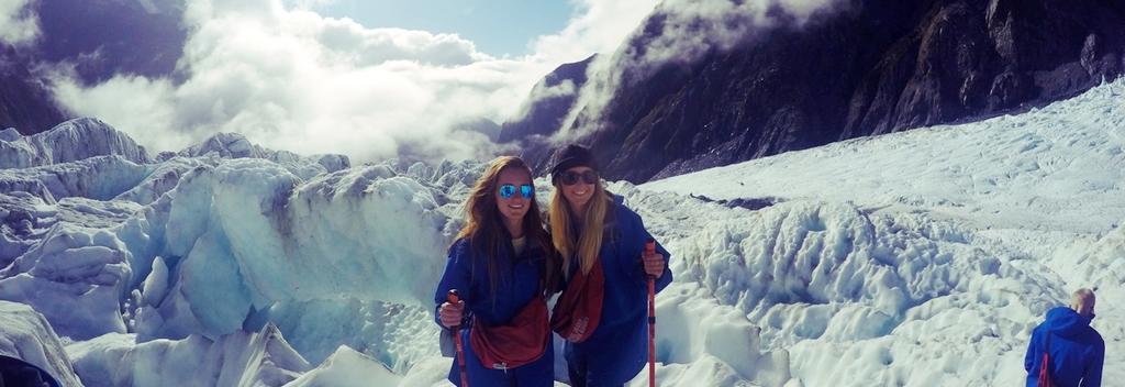 Journey into ice age at the Franz Josef or Fox glaciers on the West Coast.
