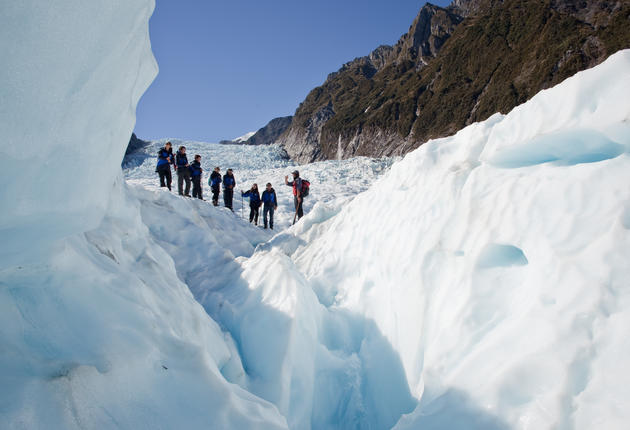 New Zealand contains many stunning glaciers, most located near the Main Divide in the Southern Alps in the South Island.