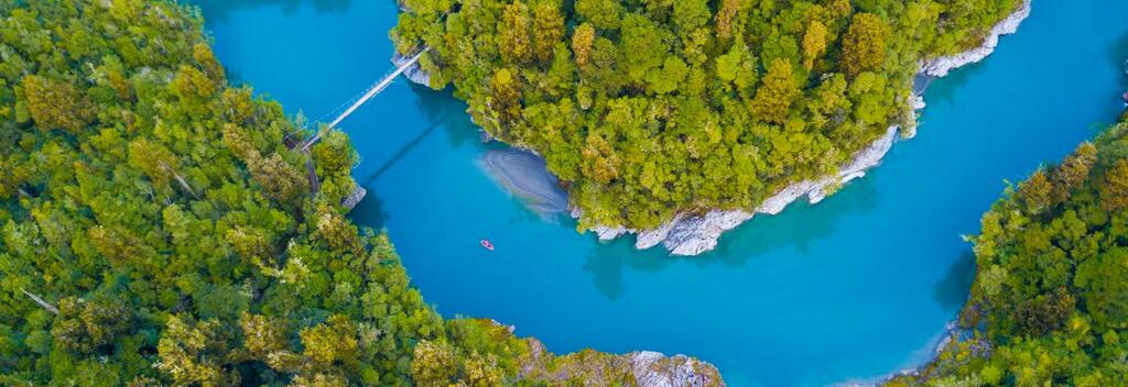 Aerial view of Hokitika Gorge