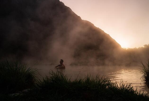 The 2-day Copland Track offers stunning forest, river and alpine vistas as it winds its way towards the naturally heated Welcome Flat Hot Pools.