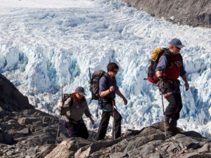 Hiking on Fox Glacier.