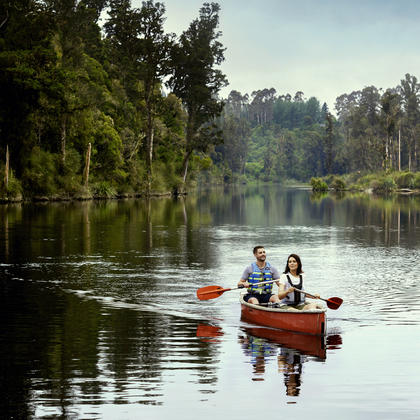 Lake Brunner is a great area to get out and explore with recreational activities such as boating, walking, and fishing.