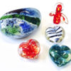 Glass art takes on a range of different forms - from colourful and curved to straighter, more modern lines.