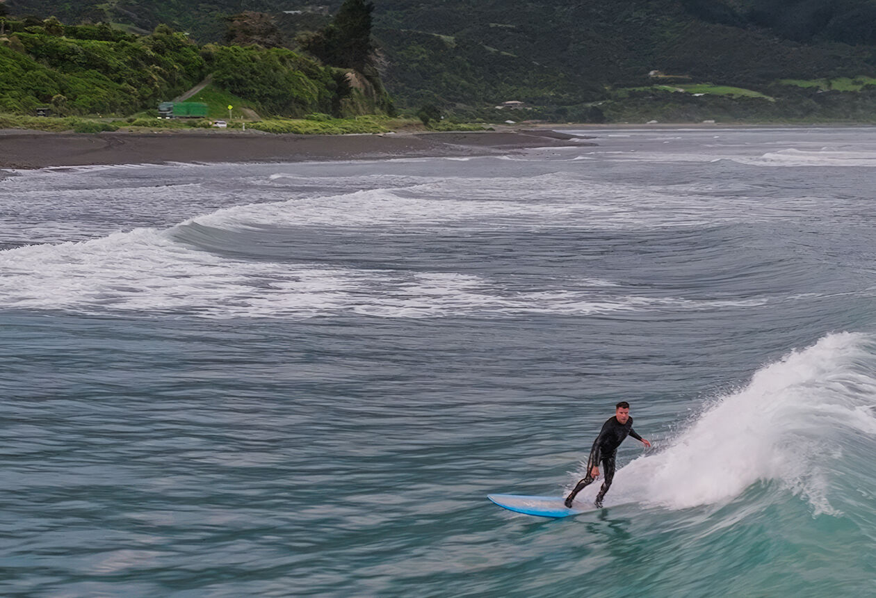 If surfing is your passion, you'll love New Zealand. You're always close to the sea, and chances are, there's a great surf break not far along the coast.