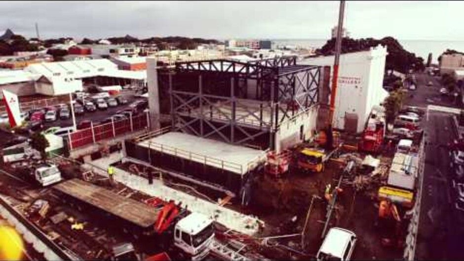 Timelapse: Two-year construction of the Len Lye Centre at the Govett-Brewster Art Gallery.
