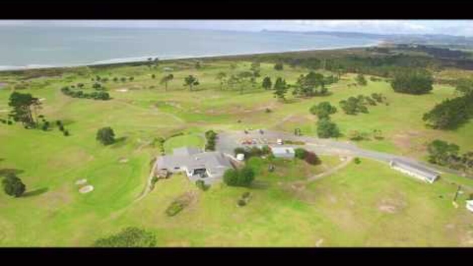 Waipu Golf Club, stunning location overlooking the sea, video taken with a DJI Phantom 3 Pro drone.