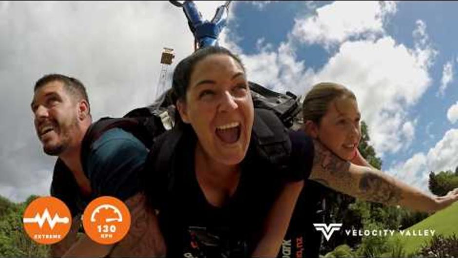 Six iconic New Zealand adventure activities in one location. Experience 43m high Rotorua Bungy jump, 40m giant Swoop sky swing, giant flying wind tunnel - Freefall Xtreme, New Zealand's fastest jet sprint experience, world's one and only Shweeb Racer and 