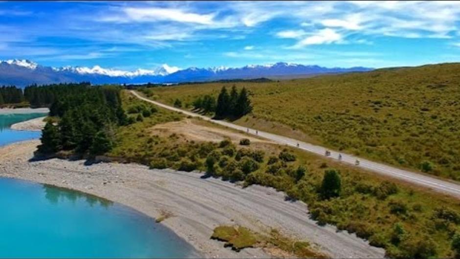 Experience a week of cycling on the Alps to Ocean Cycle Trail with Adventure South NZ. You'll cycle from the foothills of the mighty Southern Alps, through a network of turquoise lakes, through rolling farmland, and finishing in Oamaru at the Pacific Ocea