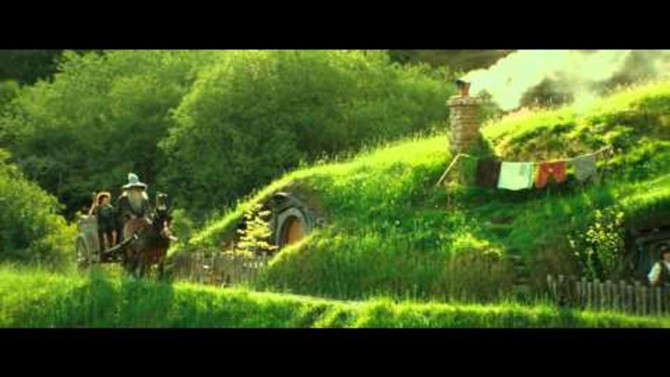 The extended edition version of when Gandalf arrives at the Shire for Bilbo&#039;s birthday party. (HD Blu-ray) A beautiful scene, and the rolling green hills of the Shire are so soothing and such a wonderful place.