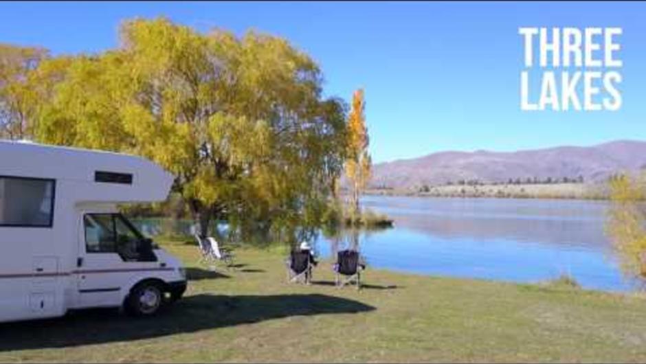 Lake Ruataniwha Holiday Park, Twizel in the heart of the Mackenzie Country, South Island, New Zealand.