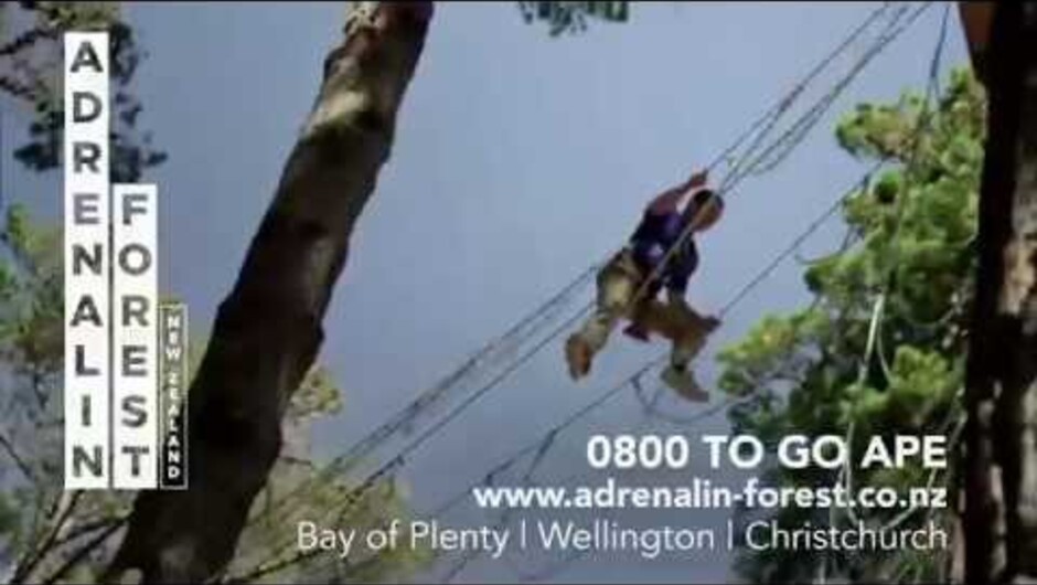 Adrenalin Forest, Bay of plenty, Christchurch, Wellington