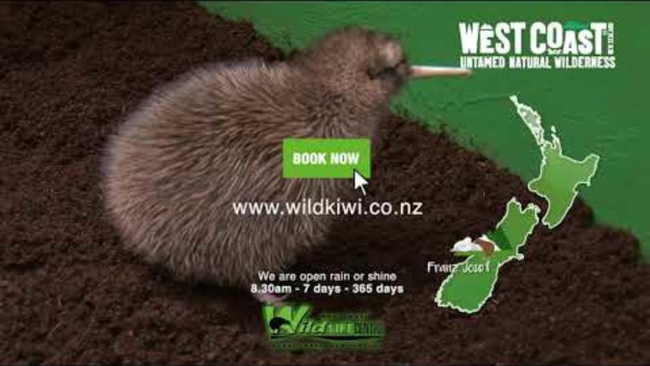 15 Second Film -West Coast Wildlife Centre - Franz Josef - a wonderful indoor visitor attraction in beautiful Franz Josef where you can see a famous kiwi hatching and incubation facility