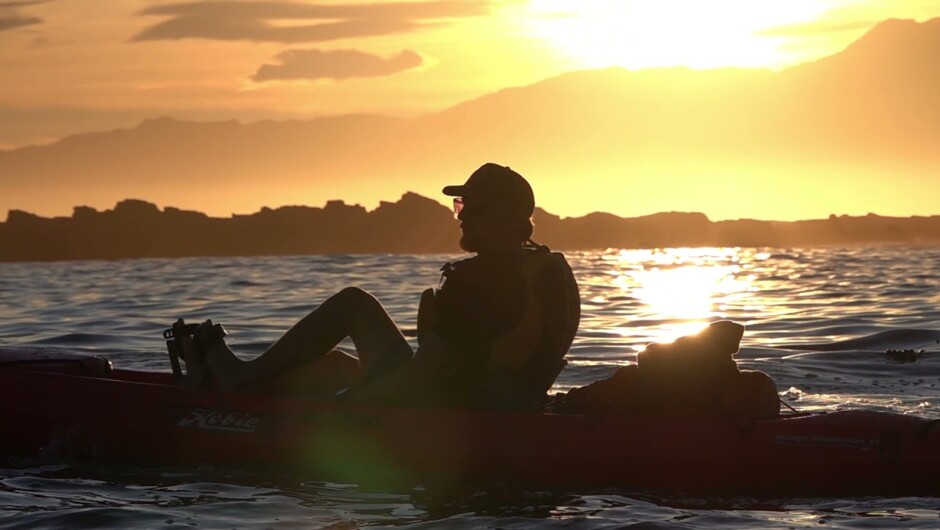 Seal Kayak Kaikoura, Kayak into the sunset