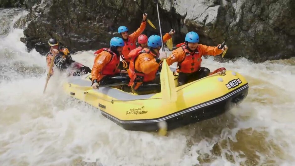 Wellington Rafting Grade 3 Wilderness Tours are epic fun for ages 10 years +