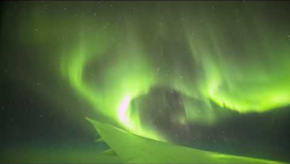 Southern Lights by Flight from New Zealand - 21st March 2021.