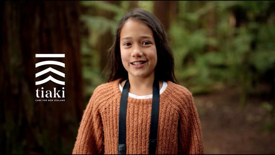 Tiaki – Care for New Zealand. Our Kiwi kids' promise to future visitors.