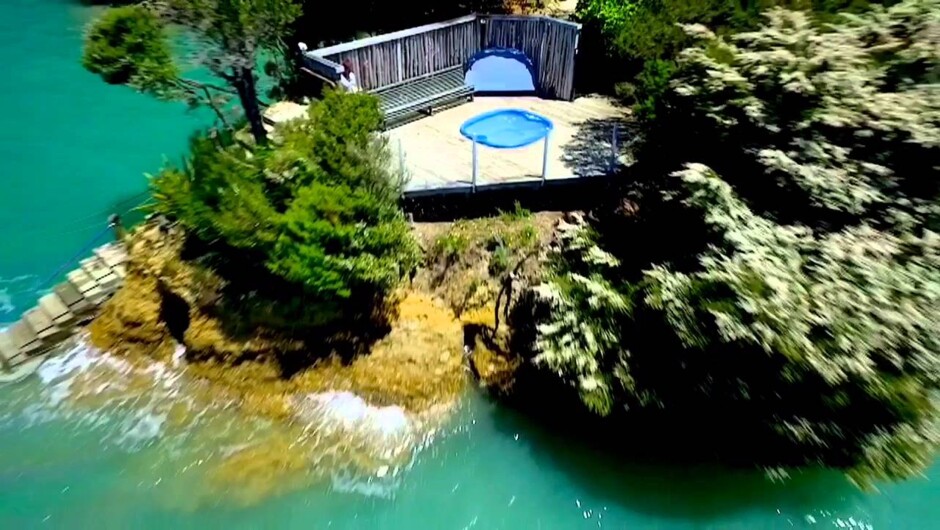 Birds eye view of Hopewell, Marlborough Sounds