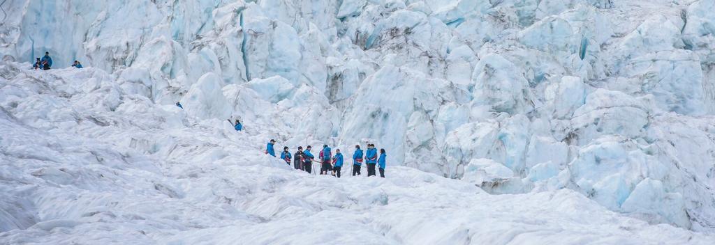 Group of people at Franz Josef glacier, West Coast, New Zealand