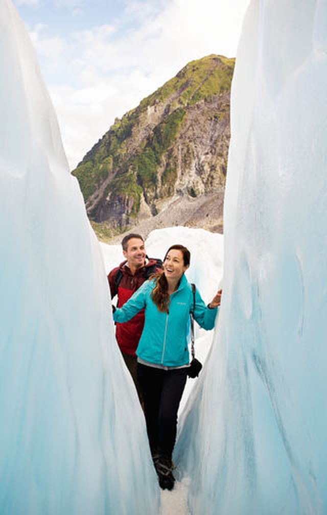 Walk through valleys of ice on a trip to Fox Glacier, on the western edge of the South Island. This unique natural wonder is best explored by foot.