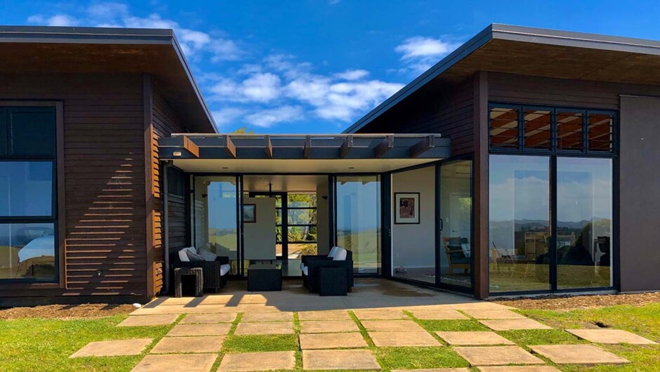 Architectural Villa. Clever design and stylish furniture makes for a perfect setting as a vacation home.