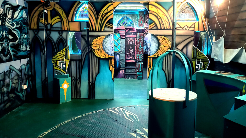Behind the pillars of Hercules: The Altar of Atlantis. Make your way through challenges and find the Mighty Crystal.