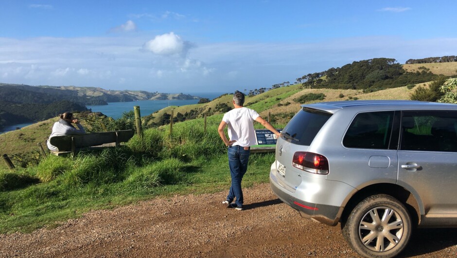 Taking in the view over Man O' War Bay
