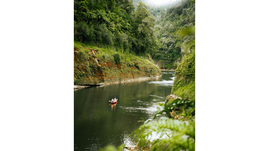 A once in a lifetime experience, canoeing through deep green gorges