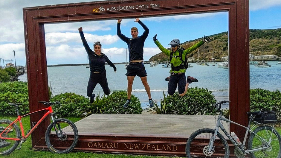 Oamaru, the end of the Alps to Ocean Cycle Trail.