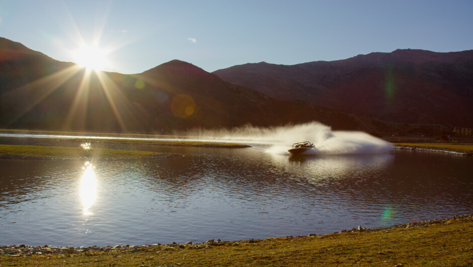 Stunning backdrop on the Jet Sprint Boat at Oxbow Adventure Co