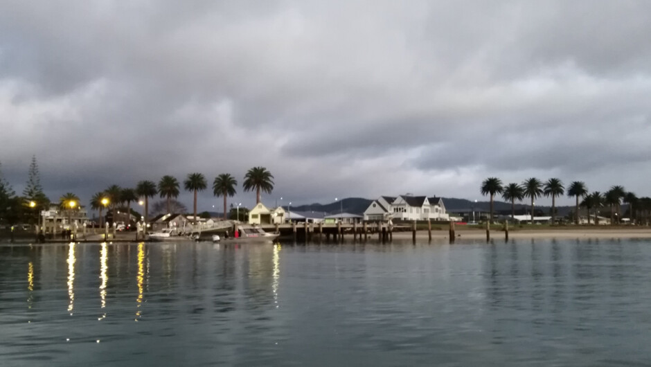 Whitianga waterfront in the early morning.